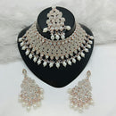 Lucentarts Jewellery Austrian Stone Beads And Pearl Choker Necklace Set
