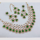 Lucentarts Jewellery Handcrafted Elegant Pota Stone Choker Necklace Set