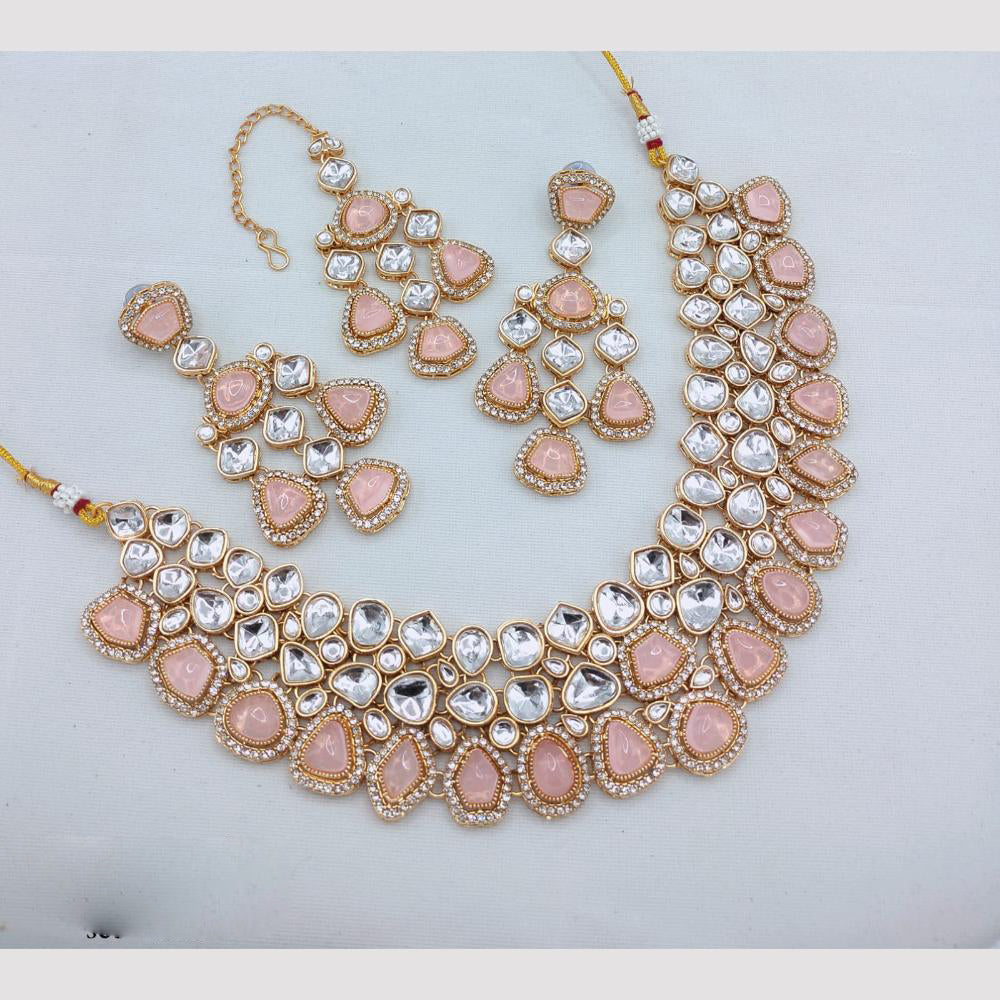 Lucentarts Jewellery Handcrafted Elegant Pota Stone Choker Necklace Set