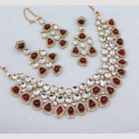 Lucentarts Jewellery Handcrafted Elegant Pota Stone Choker Necklace Set