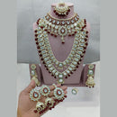 Lucentarts Jewellery Premium Gold Plated Kundan And Meenakari Double Necklace Set