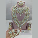 Lucentarts Jewellery Premium Gold Plated Kundan And Meenakari Double Necklace Set