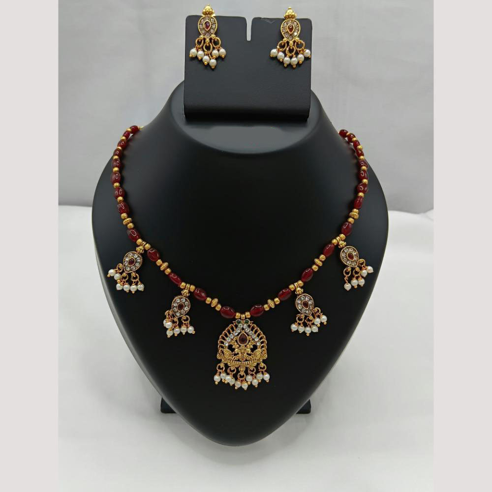 Lucentarts Jewellery Classic Pota And Austrian Stone Beaded Necklace Set