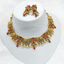 Lucentarts Jewellery Antique Finish Pota Stone Necklace Set 