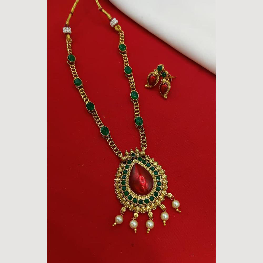 Lucentarts Jewellery Elegant Ensemble Pota Stone Necklace Set