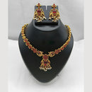 Lucentarts Jewellery Elegant Ensemble Pota And Pearl Necklace Set