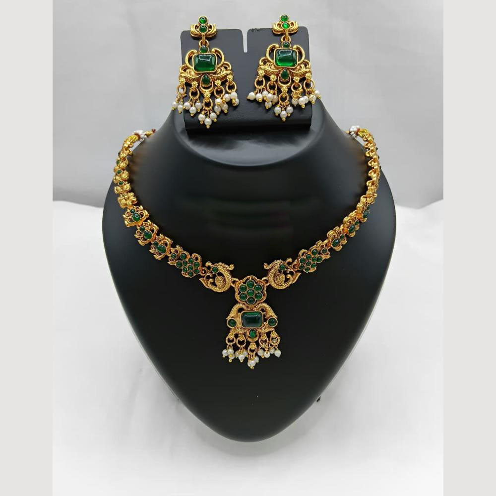 Lucentarts Jewellery Elegant Ensemble Pota And Pearl Necklace Set