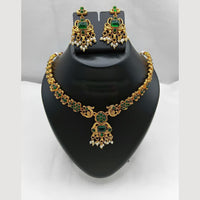 Lucentarts Jewellery Elegant Ensemble Pota And Pearl Necklace Set