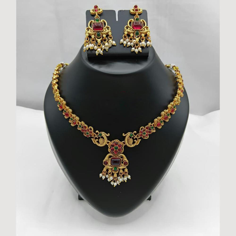 Lucentarts Jewellery Elegant Ensemble Pota And Pearl Necklace Set