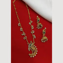 Lucentarts Jewellery Pota And Pearl Peacock Design Necklace Set