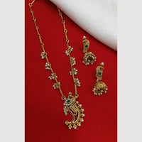 Lucentarts Jewellery Pota And Pearl Peacock Design Necklace Set