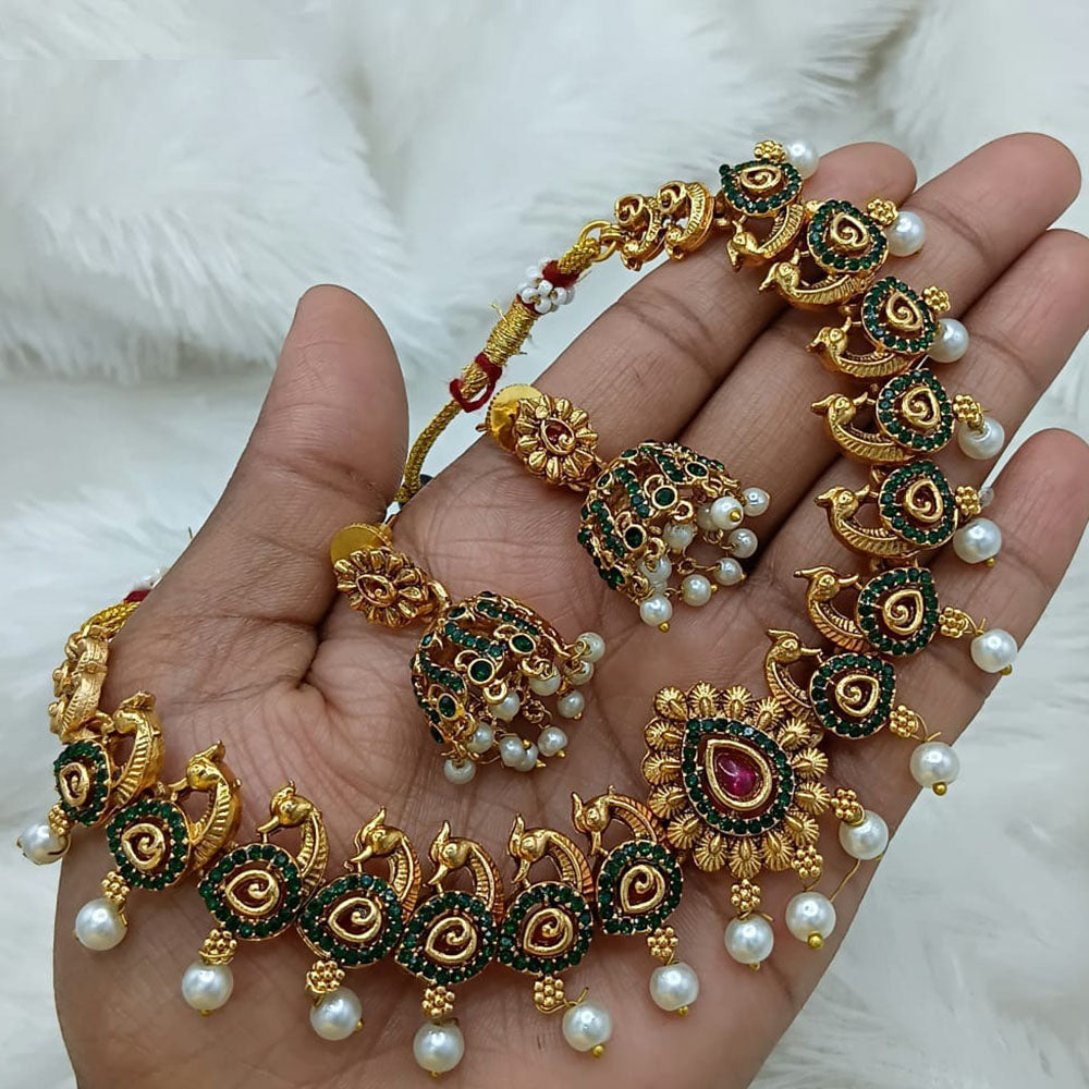 Lucentarts Jewellery Timeless Elegant Austrian Stone And Pearl Necklace Set