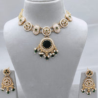 Lucentarts Jewellery Elegant Charm Pota And Pearl Necklace Set
