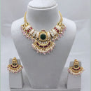 Lucentarts Jewellery Elegant Charm Pota And Pearl Necklace Set