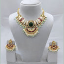 Lucentarts Jewellery Elegant Charm Pota And Pearl Necklace Set