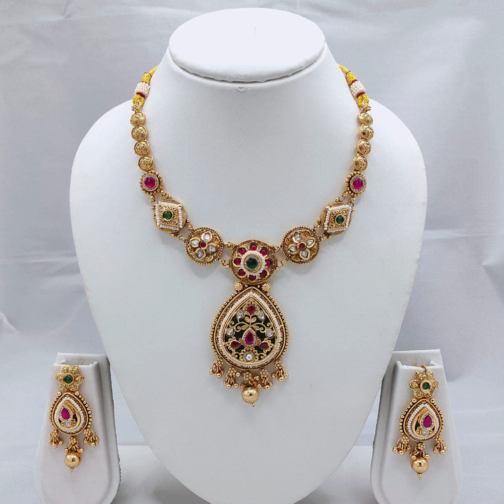 Lucentarts Jewellery Classic Charm Pota And Austrian Stone Necklace Set