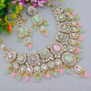 Lucentarts Jewellery Glamorous Austrian Stone Beads And Pearl Necklace Set