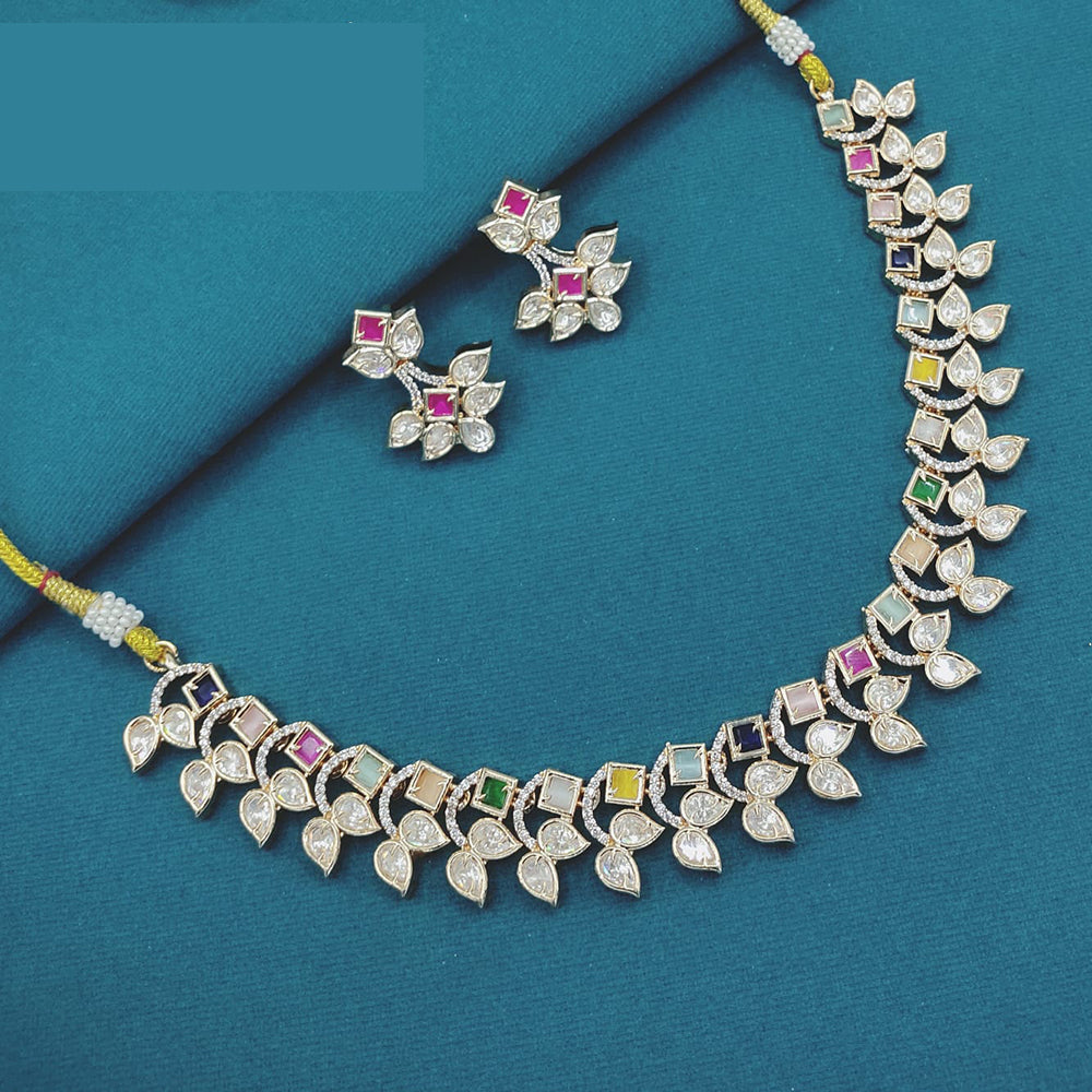 Lucentarts Jewellery Designer Polki Kundan Stone Necklace Set