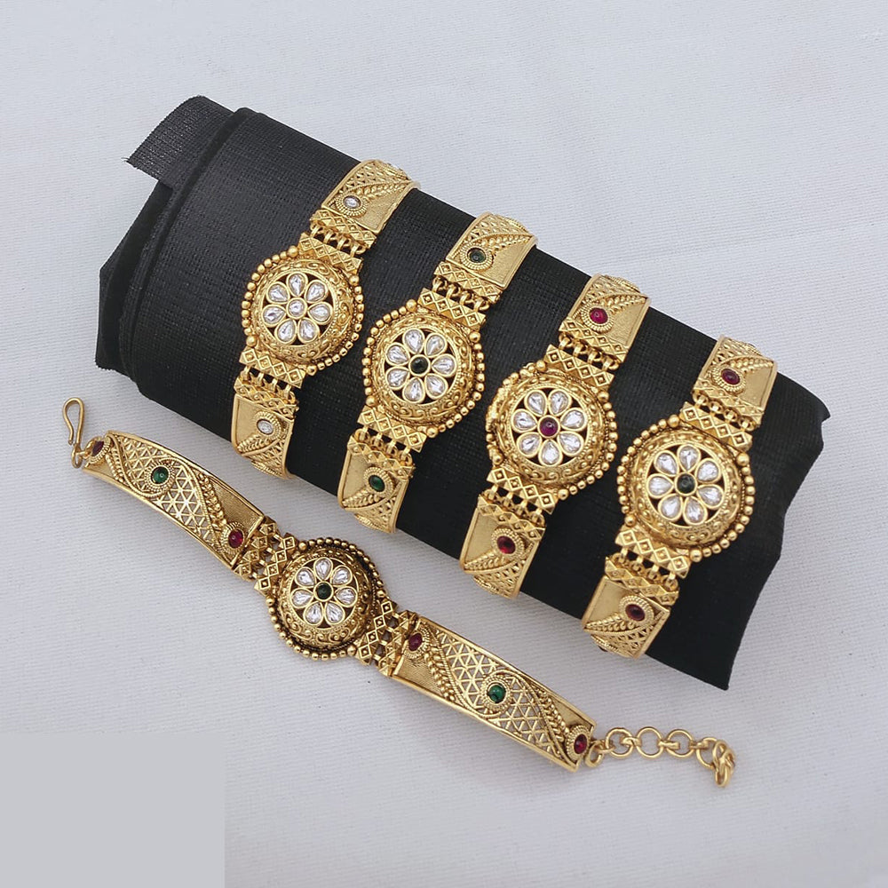 Lucentarts Jewellery Trendy Pota Stone Adjustable Wrist Bracelet