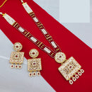 Lucentarts Jewellery Classic Pota And Meenakari Beads Pearl Long Necklace Set
