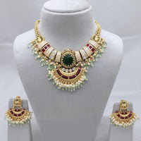 Lucentarts Jewellery Classic Pota And Meenakari Beads Pearl Necklace Set