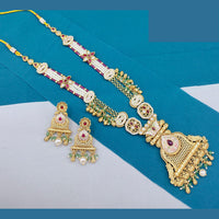 Lucentarts Jewellery Classic Pota And Meenakari Beads Pearl Long Necklace Set