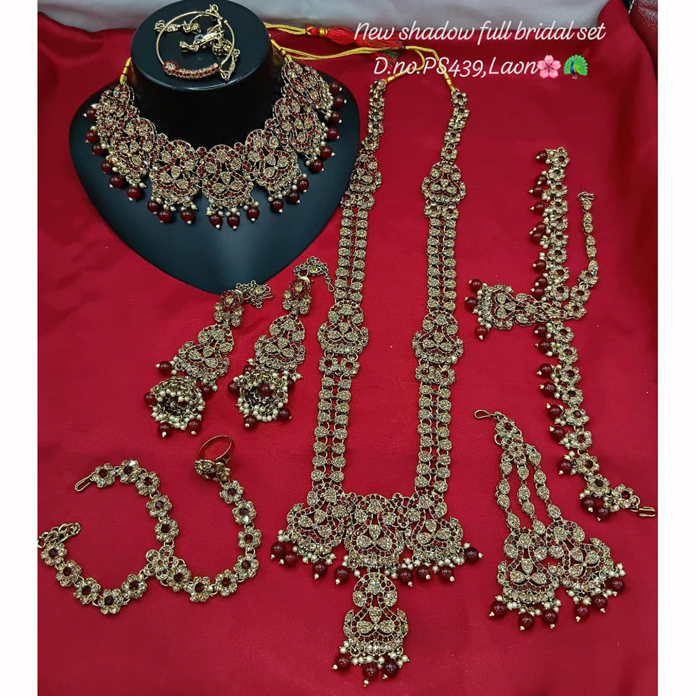 Lucentarts Jewellery Sparkling Austrian And Beads Bridal Set