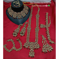 Lucentarts Jewellery Sparkling Austrian And Beads Bridal Set