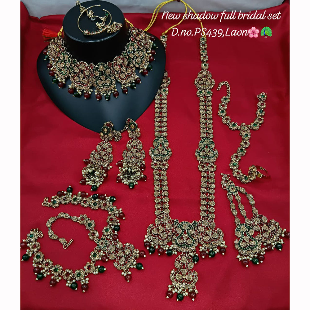 Lucentarts Jewellery Sparkling Austrian And Beads Bridal Set