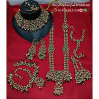 Lucentarts Jewellery Sparkling Austrian And Beads Bridal Set