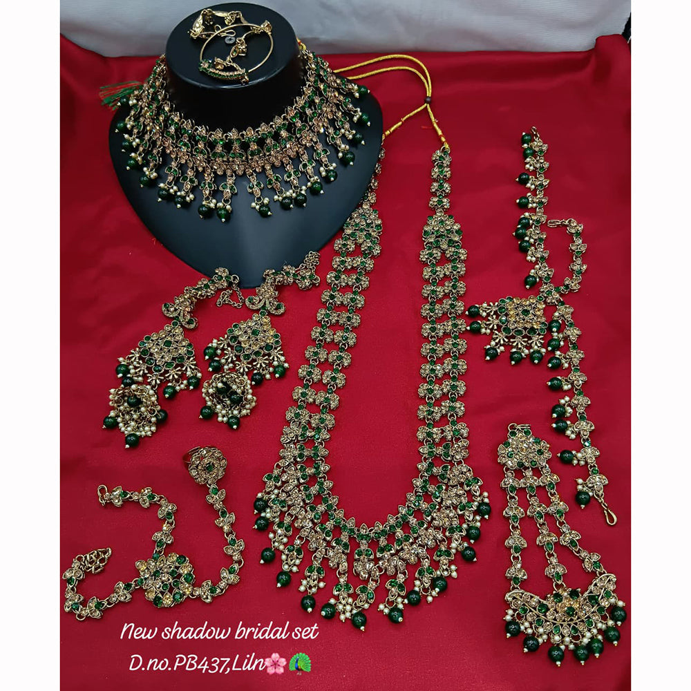 Lucentarts Jewellery Sparkling Austrian And Beads Bridal Set