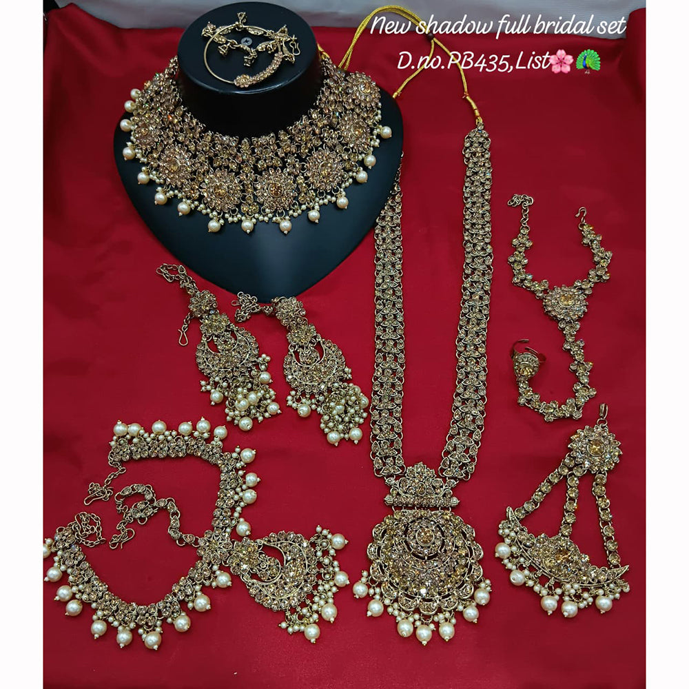 Lucentarts Jewellery Sparkling Austrian And Beads Bridal Set