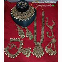 Lucentarts Jewellery Sparkling Austrian And Beads Bridal Set