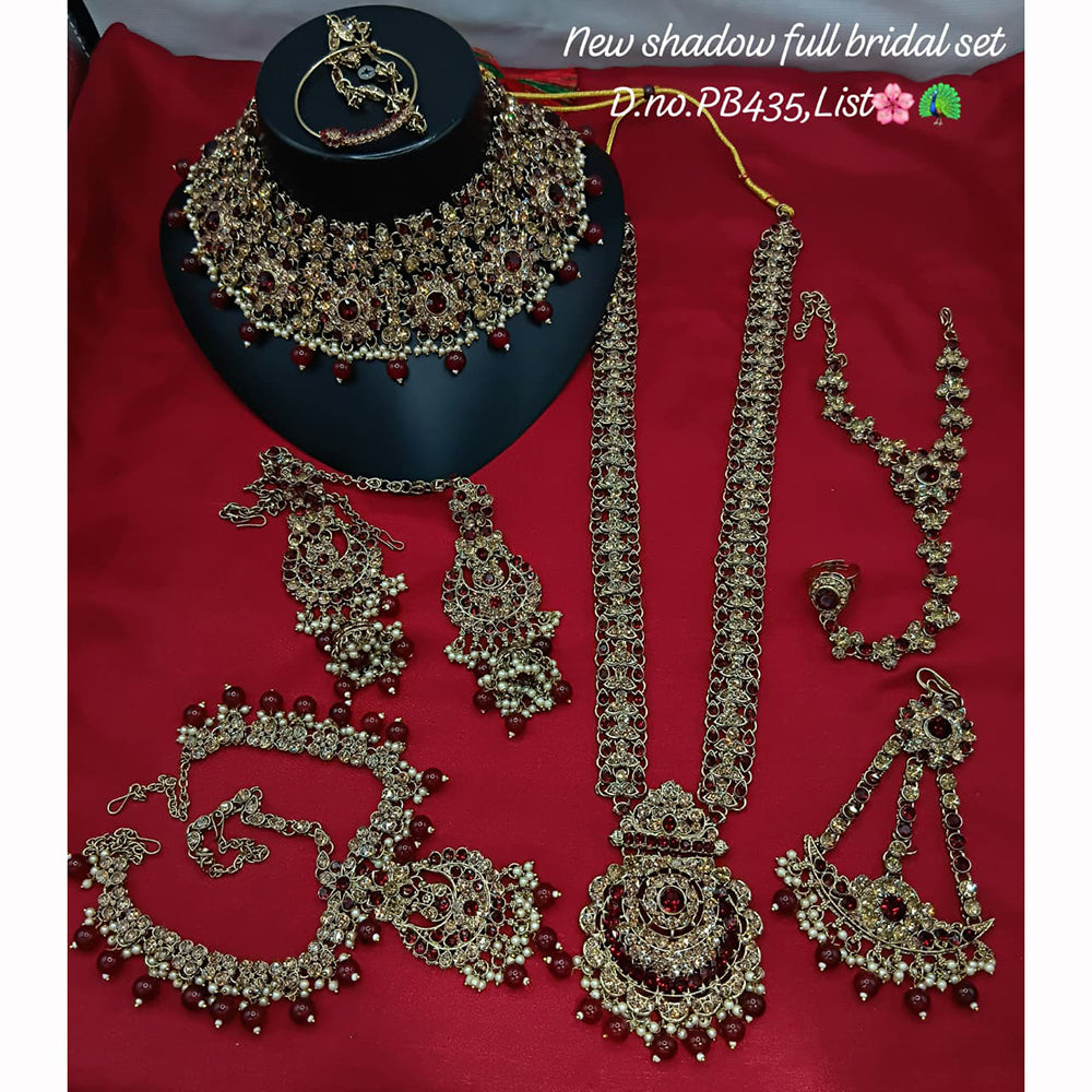 Lucentarts Jewellery Sparkling Austrian And Beads Bridal Set