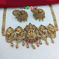Lucentarts Jewellery Heritage Pota And Pearl Temple Choker Necklace Set