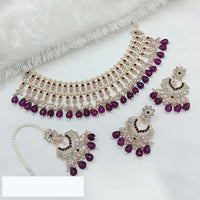 Lucentarts Jewellery Premium Fashion Necklace Beads And Austrain Stone Jewelery Set
