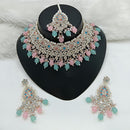  Lucentarts Jewellery Fashion Choker Necklace Set Sparkling Austrain Stone With Beads 