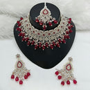 Lucentarts Jewellery Fashion Choker Necklace Set Sparkling Austrain Stone With Beads