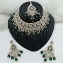 Lucentarts Jewellery Fashion Choker Necklace Set Sparkling Austrain Stone With Beads