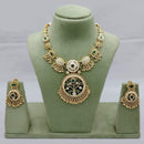 Lucentarts Jewellery Traditional Polki Kundan and Meenakari Touch Necklace Set