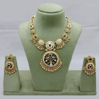 Lucentarts Jewellery Traditional Polki Kundan and Meenakari Touch Necklace Set