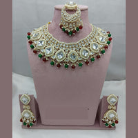 Lucentarts Jewellery  Ethnic Royalty Kundan And Pearl  Necklace Set For Bride And Festive Looks