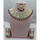 Lucentarts Jewellery  Ethnic Royalty Kundan And Pearl  Necklace Set For Bride And Festive Looks