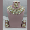 Lucentarts Jewellery  Ethnic Royalty Kundan And Pearl  Necklace Set For Bride And Festive Looks