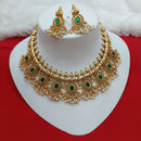 Lucentarts Jewellery Designer Pota Stone And Pearl Necklace Set