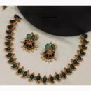 Lucentarts Jewellery Royal Pota Stone And Pearl Traditional Necklace Set