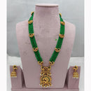 Lucentarts Jewellery Grand Heritage Pota Stone And Pearl Long Jewellery Necklace Set