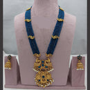 Lucentarts Jewellery Grand Heritage Pota Stone And Pearl Long Jewellery Necklace Set