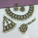 Lucentarts Jewellery Royal Pakistani Crystal Stone And Pearl Necklace Set