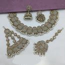 Lucentarts Jewellery Royal Pakistani Crystal Stone And Pearl Necklace Set